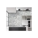 Adawall Geometrik Taş Desen Duvar Kağıdı | ROKA 23106-1, Gri, Elyaf Taban (Non-Woven) - 16.5 m²