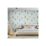 Adawall Gökyüzünde Bulutlar, Uçak Balonlar ve Gökkuşağı Temalı Duvar Kağıdı | ADAKIDS 8901-1, Mavi, Açık, Elyaf Taban (Non-Woven) - 10.6 m²