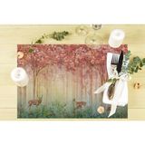 Adawall Home Bahar Konseptli Kumaş Amerikan Servis 4'lü Set 35X50CM - 30 x 50 cm - Renkli