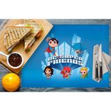 Adawall Home Dc Super Friends Kumaş Amerikan Servis 4'lü Set 35 x 50 cm - Renkli