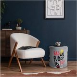 Adawall Home Grey Tweety Puf - Tek Ebat - Gri
