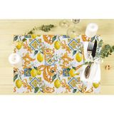 Adawall Home Limon Tasarımlı Kumaş Amerikan Servis 4'lü Set 35X50CM - 30 x 50 cm - Renkli