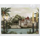 Adawall Home Manzara Kumaş Amerikan Servis 4'lü Set 35X50CM - 30 x 50 cm - Renkli
