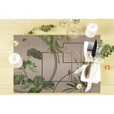 Adawall Home Modern Geometrik Kumaş Amerikan Servis 4'lü Set 35X50CM - 30 x 50 cm - Renkli