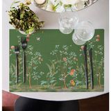 Adawall Home Yeşil Bahçe Kumaş Amerikan Servis 4'lü Set 35X50CM - 30 x 50 cm - Renkli