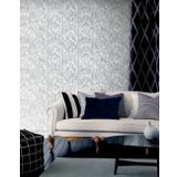 Adawall ING4713-1 İndigo Neoklasik Duvar Kağıdı