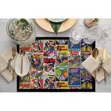 Adawall Justice League Kumaş Amerikan Servis 4'lü Set 35X50CM