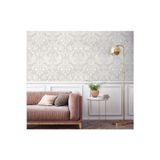 Adawall Klasik Damask Desenli Duvar Kağıdı | EPHES 1002-7, Beyaz, Elyaf Taban (Non-Woven) - 10.6 m²