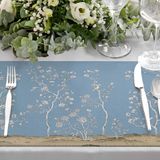 Adawall Mavi Bahçe Amerikan Servis 4'lü Set 35X50CM