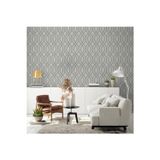 Adawall Modern Geometrik Desen Duvar Kağıdı | VERA 1502-3, Gri, Elyaf Taban (Non-Woven) - 16.5 m²
