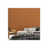 Adawall Modern Geometrik Desen Duvar Kağıdı | VERA 1502-4, Turuncu, Elyaf Taban (Non-Woven) - 16.5 m²
