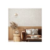 Adawall Modern Geometrik Desen Duvar Kağıdı | VERA 1514-1, Beyaz, Elyaf Taban (Non-Woven) - 16.5 m²