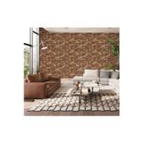 Adawall Modern Taş Desen Duvar Kağıdı | ROKA 23104-4, Kahverengi, Elyaf Taban (Non-Woven) - 16.5 m²
