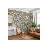 Adawall Modern Taş Desen Duvar Kağıdı | ROKA 23113-1, Açık, Krem, Elyaf Taban (Non-Woven) - 16.5 m²