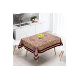 Adawall Mor Damask Desen Masa Örtüsü, 160cm x 220cm (Kumaş İnce Ketendir, Uluslararası Yıkama Ve Solmama Sertifikası)