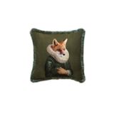 Adawall Mr. Fox Kadife Yastık (Tilkili Yastık, Dolgusu Boncuk Elyaf, Uluslararası Yıkama Ve Solmama Sertifikası)