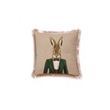 Adawall Mr. Rabbit Kadife Yastık/kırlent (Dolgu Boncuk Elyaf Uluslararası Yıkama ve Solmama Sertifikası)