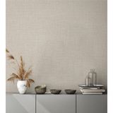 Adawall Muse Koleksiyonu 25104-6 Krem Bej Keten Efektli Modern Duvar Kağıdı - 106 x 1560 cm - Krem - Bej