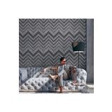 Adawall Octagon 1207-5 Koyu Gri Zigzag Dokulu Duvar Kağıdı