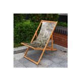 Adawall Orman Tasarımlı Katlanır Şezlong (Kullanılan ahşap, fırınlanmış gürgen ağacıdır. Kumaşı süettir)