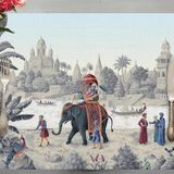 Adawall Otantik Manzara Amerikan Servis 4'lü Set 35X50CM