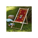 Adawall Red Lemon Katlanır Şezlong (Kullanılan ahşap, fırınlanmış gürgen ağacıdır. Kumaşı süettir)