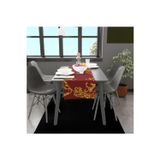 Adawall Red Lemon Runner, 140x45cm (İnce Keten, Uluslararası Yıkama Ve Solmama Sertifikası)