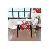Adawall Red Rose Runner, 140x45cm (İnce Keten, Uluslararası Yıkama Ve Solmama Sertifikası)