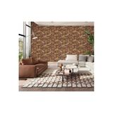 Adawall Roka 23104-4 Taş Desenli Kahverengi Duvar Kağıdı 16,5 M2