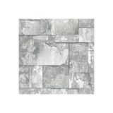 Adawall Roka/Gri Geometrik Desen Duvar Kağidi 23106-1, Gri, 100 X 110