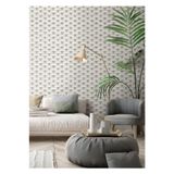 Adawall Seven 3D Yuvarlak Tuğla Desenli Duvar Kağıdı (16,5M2), Gri,Açık, 100 X 200