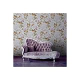 Adawall Seven Çiçek Açan Güller Ve Damask Desenli Duvar Kağıdı (16,5M2), Açık,Mor, 106 X 10