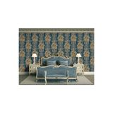 Adawall Seven Çiçek Detaylı Rokoko Damask Desenli Duvar Kağıdı (16,5M2), Koyu,Yeşil, 106 X 10