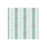 Adawall Seven Neoklasik Gizli Süslemeli Çizgili Duvar Kağıdı (16,5M2), Mavi,Açık, 106 X 10