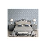 Adawall Seven Zengin Barok Damask Desenli Duvar Kağıdı (16,5M2), Mavi, 100 X 200
