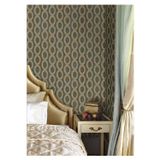 Adawall Stilize Zincir Deseni İle Duvar Kağıdı | SEVEN 7808-4, Koyu, Yeşil, Elyaf Taban (Non-Woven) - 16.5 m²