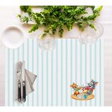 Adawall Tom And Jerry Striped Kumaş Amerikan Servis 4'lü Set 35X50CM