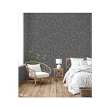 Adawall Tropik Stilize Yapraklar Desen Duvar Kağıdı İle Duvar Kağıdı | SEVEN 7812-4, Siyah, Koyu, Gri, Elyaf Taban (Non-Woven) - 16.5 m²