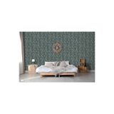 Adawall Vera 1507-5 Yaprak Desenli Duvar Kağıdı 16,5 M2, Yeşil, 100 X 110