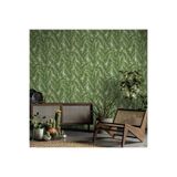 Adawall Vera Yaprak Desenli Duvar Kağıdı 1507-3 (1507-3/15.6 Mtr), Yeşil, 50 X 110