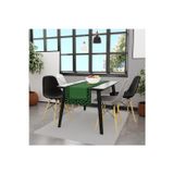 Adawall Yeşil Büst Detaylı Runner, 140x45cm (İnce Keten, Uluslararası Yıkama Ve Solmama Sertifikası)