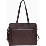 Adax Bergamo Lucca Deri Shopper Çanta 13 Inç Laptop Bölmeli 38X30X14 cm - 00Kahverengi