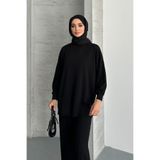 adba style Kadın Modal Penye Oversize Tesettür Tunik Takım 4028