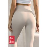 adba style Premium Yüksek Bel Push Up Toparlayıcı Belize Tayt 4006 Bej