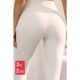 adba style Premium Yüksek Bel Push Up Toparlayıcı Belize Tayt 4006 Ekru