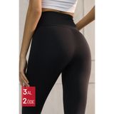 adba style Premium Yüksek Bel Push Up Toparlayıcı Belize Tayt 4006 Siyah