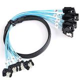 ADCAUDX SATA-III Kablo: 0,5 M 6 Adet/Set-SATA Kablosu 90 Derece Dik Açılı SATA-Veri Kablosu SAS/SATA-6 Gbps Server-Raid SDD HDD CD DVD Sürücüleri için Kablo (1,6 FT)