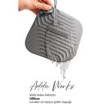 Adda Works Silikon Gider Kapağı, Saç Tutucu, Gider Koku Önleyici | Lavabo Duş ve Banyo Gider Süzgeci Tıkanıklık Önleyici Gri