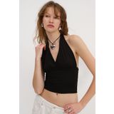 Addax Boyundan Bağlamalı Crop Bluz B0300-s11
