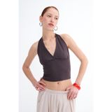 Addax Boyundan Bağlamalı Crop Bluz B0300-T10